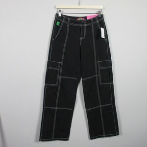 Empyre Alani Relax Loose Fit Pants Women S Black Low Rise Cargo Streetwear 604